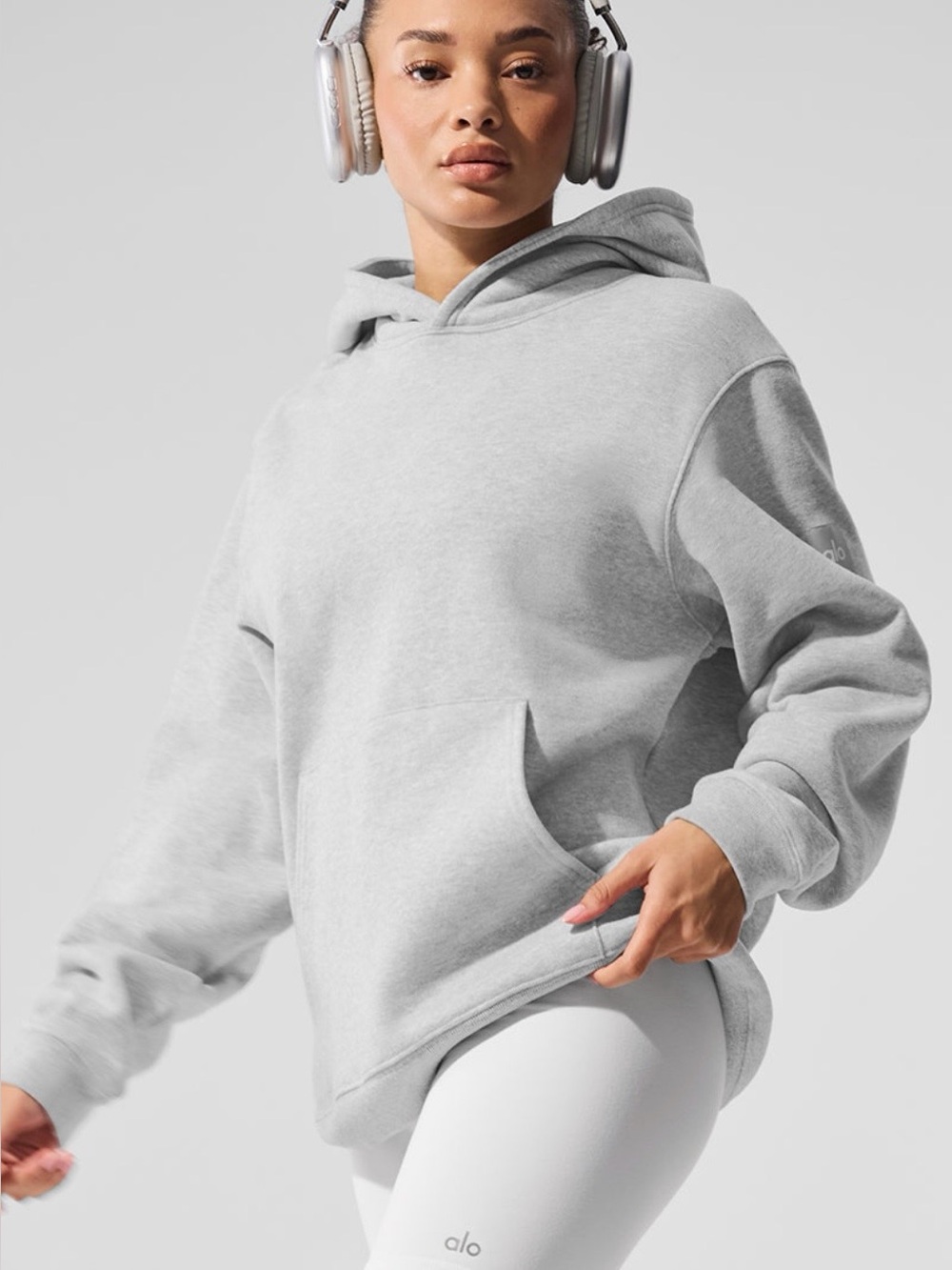 ALO Renown Heavy Weight Hoodie - Athletic Grey Sz:S